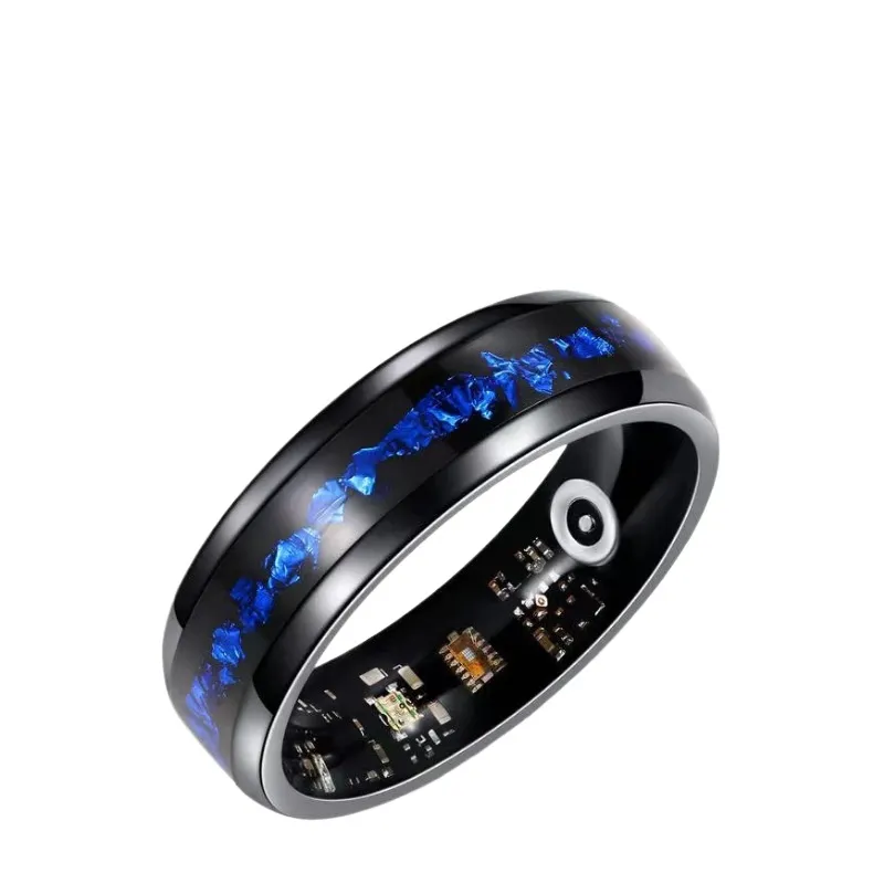 Smartwatches - خاتم ذكي بتصميم ذهبي أزرق، مراقب