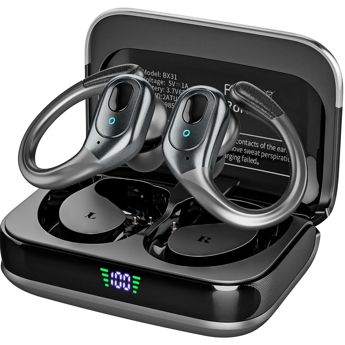 Type C Wired Earphones With Mic - سماعات أذن رياضية لاسلكية TWS بتقنية