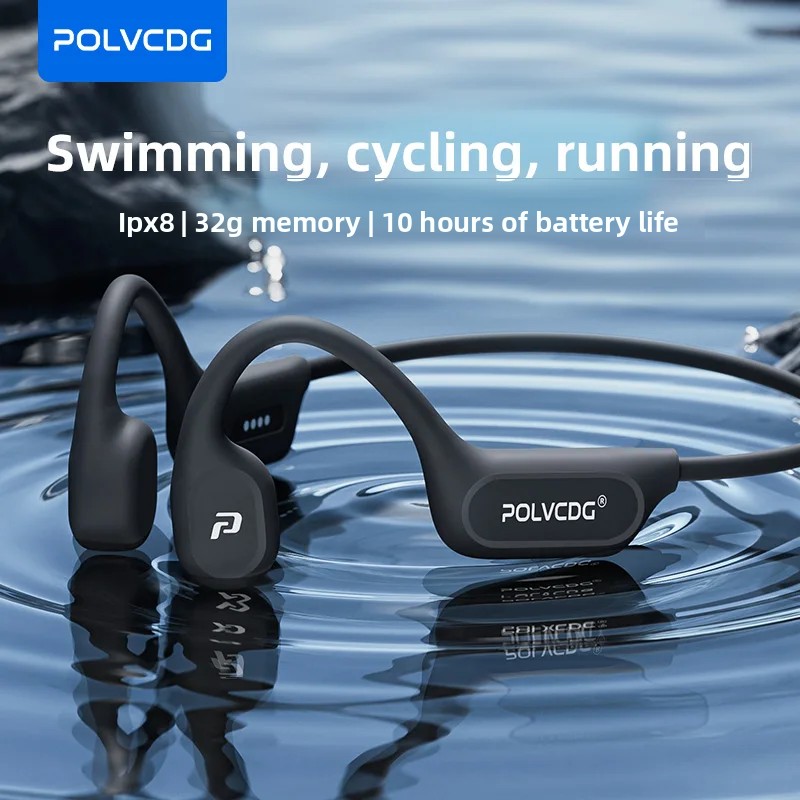 سماعات أذن POLVCDG X9 بتقنية ا - مراجعة Bone Conduction Running Headphones وسعره