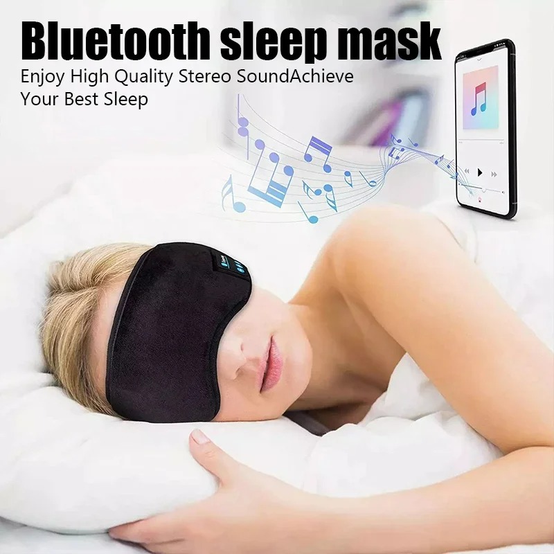 سماعات بلوتوث رياضية للنوم مع  - مراجعة Sleep Mask Headphones Bluetooth وسعره