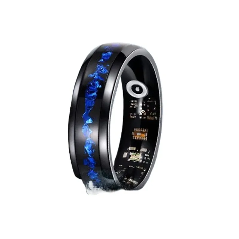 خاتم ذكي بتصميم ذهبي أزرق، مرا - مراجعة Smartwatches وسعره
