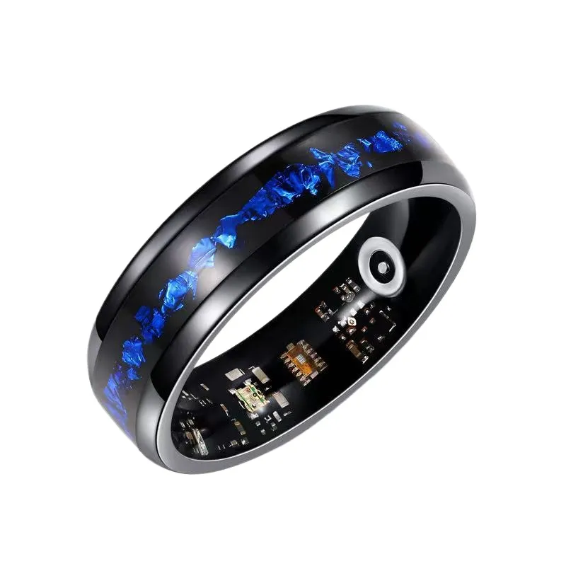 خاتم ذكي بتصميم ذهبي أزرق، مرا - مراجعة Smartwatches وسعره