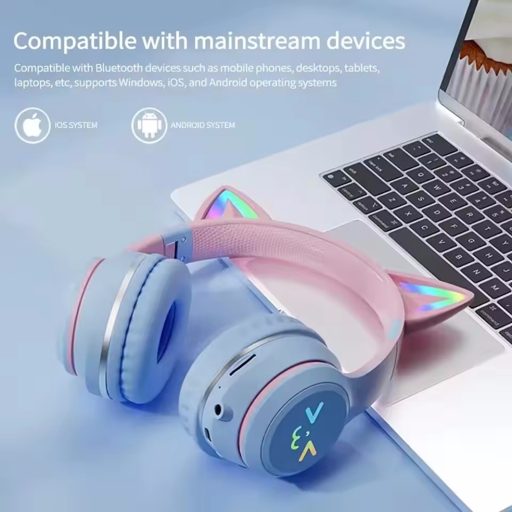 سماعات رأس لاسلكية متدرجة RGB  - مراجعة Type C Wired Earphones With Mic وسعره