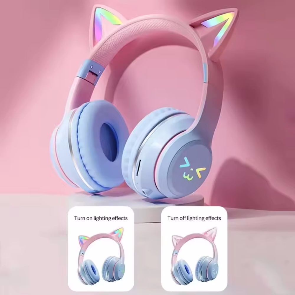 سماعات رأس لاسلكية متدرجة RGB  - مراجعة Type C Wired Earphones With Mic وسعره