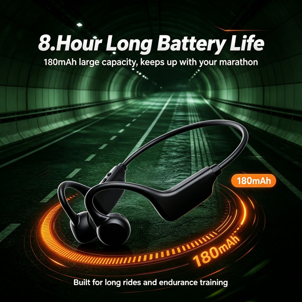 سماعات أذن رياضية بتقنية البلو - مراجعة Open Ear Air Conduction Headphones وسعره